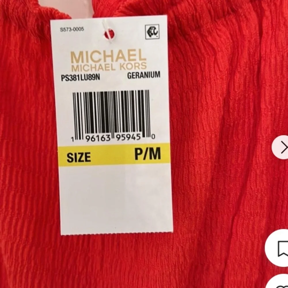Michael Kors Smocked Square Neck Cami Dress Red‎ Geranium Size PM Stitch Fix NWT
